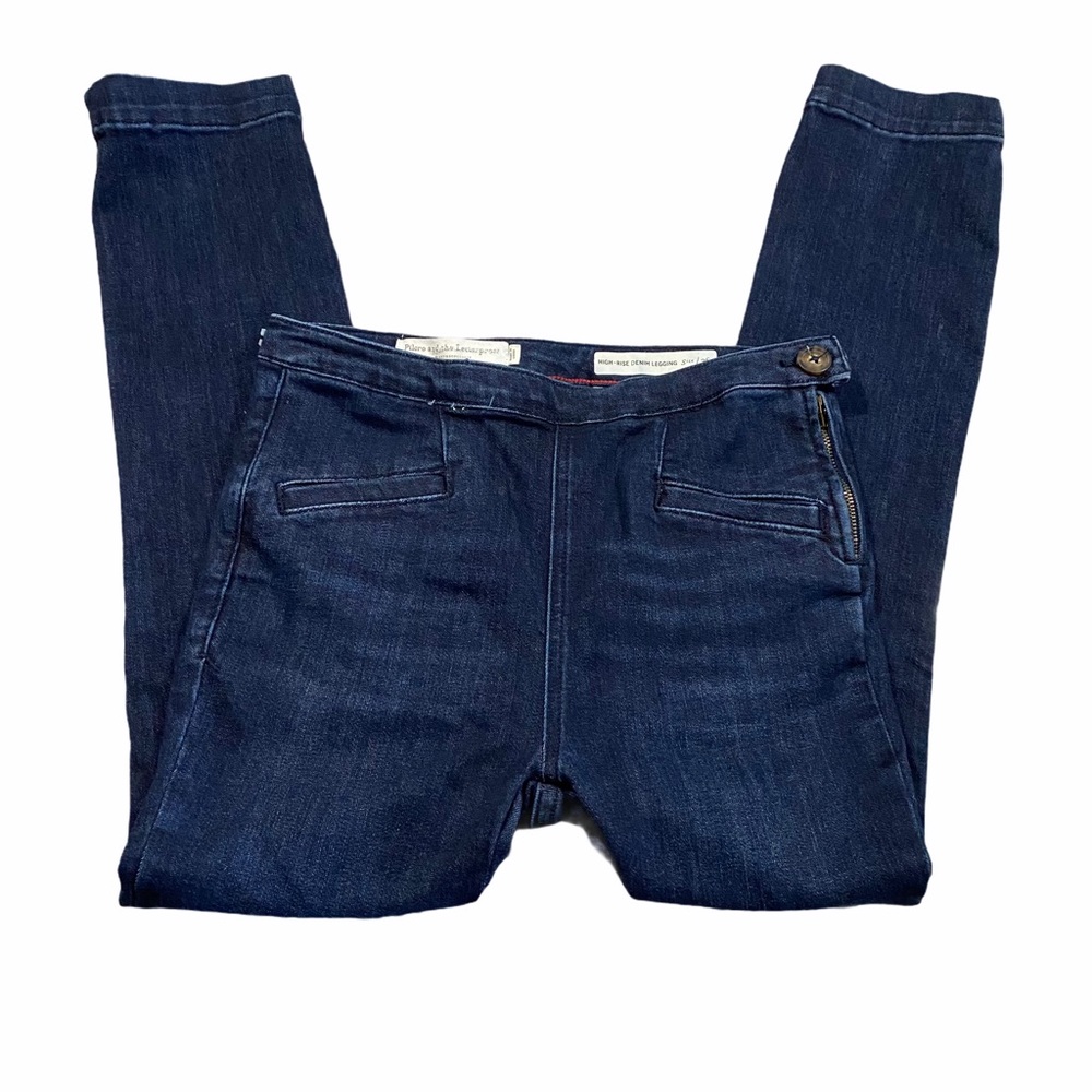 Pilcro High Rise Denim Leggings Anthropologie 26 - Picture 6 of 8